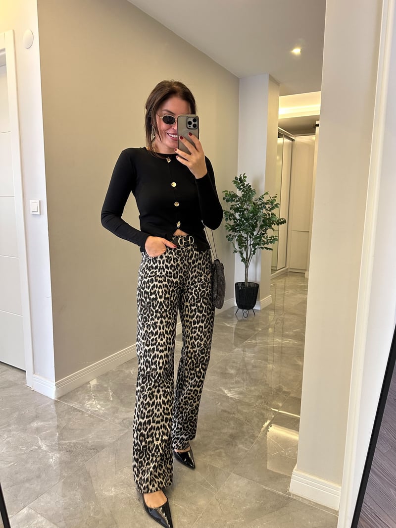 Orijinal Marka Leopar Straight Jean
