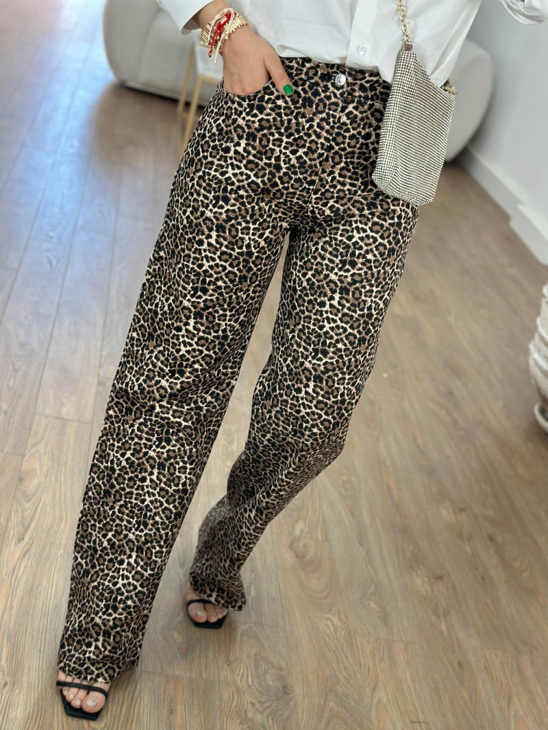 Orijinal Marka Mini Leopar Desen Jean