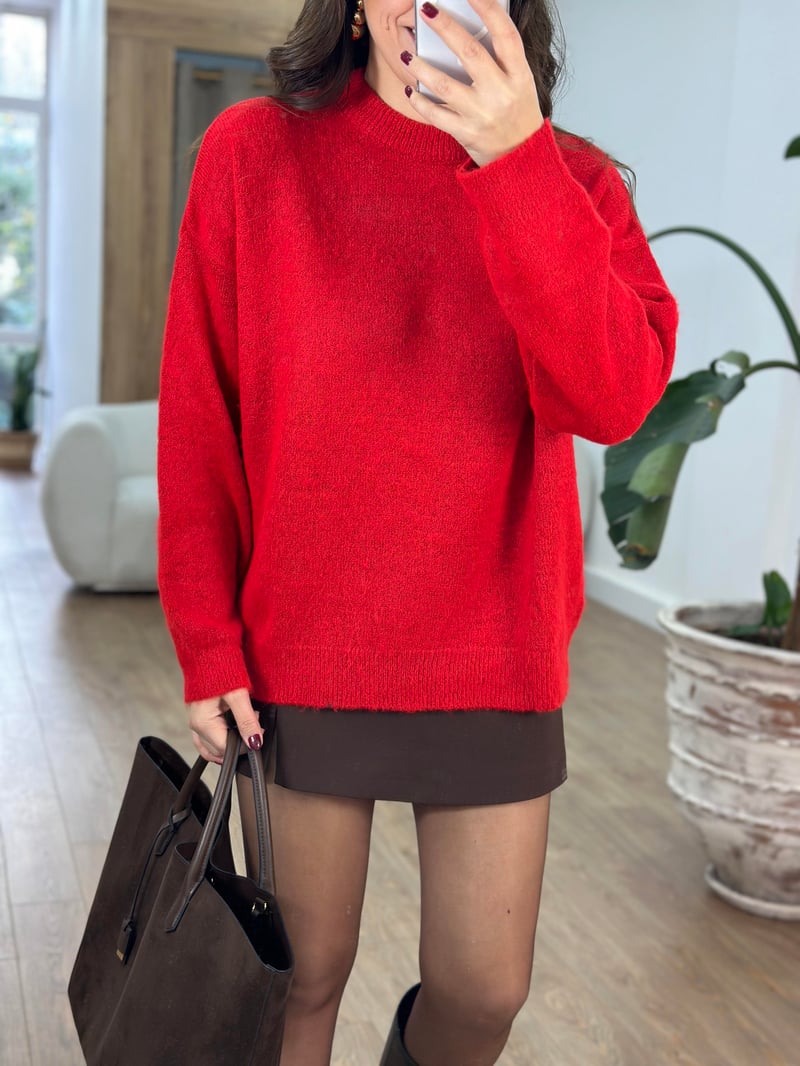 Orjinal Marka Basic Kazak - Kırmızı