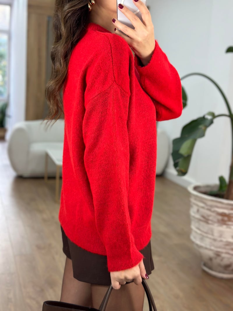 Orjinal Marka Basic Kazak - Kırmızı