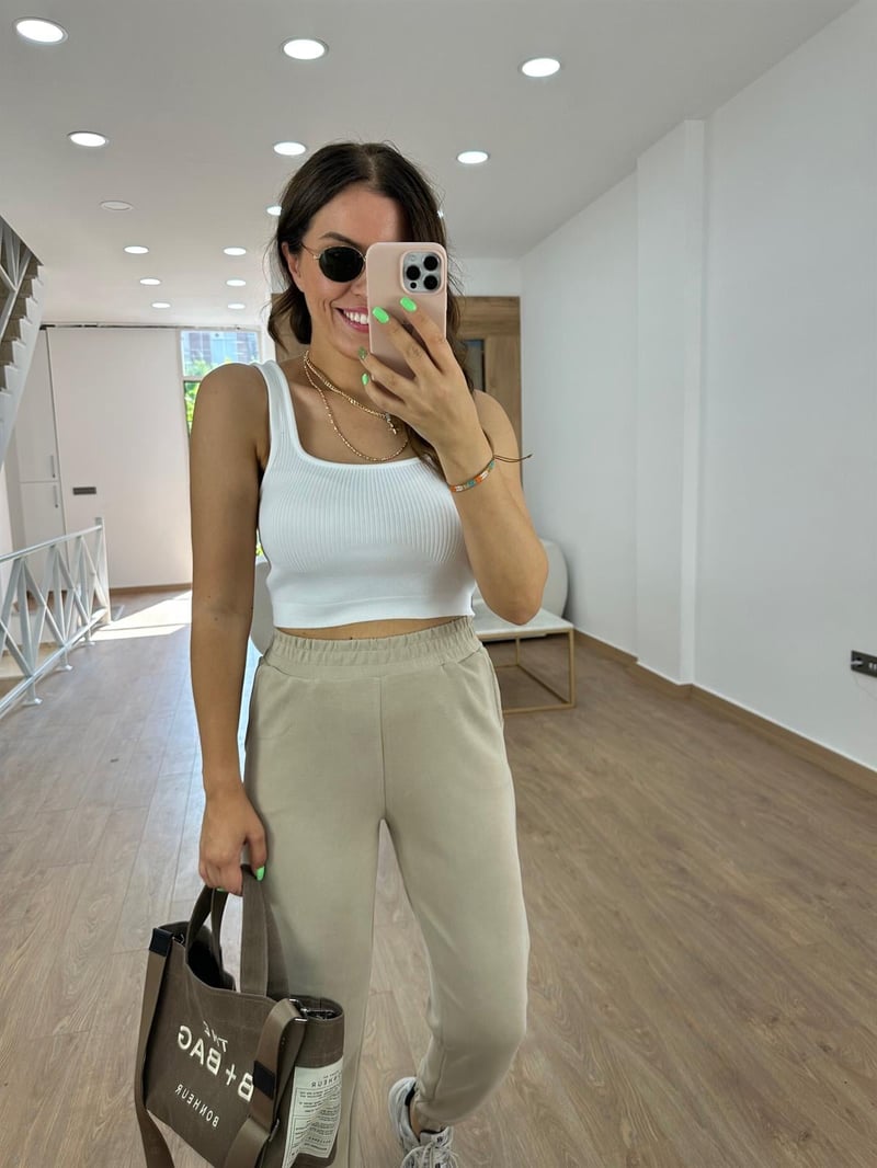 Orjinal Marka Modal Kumaş Eşofman-Taş