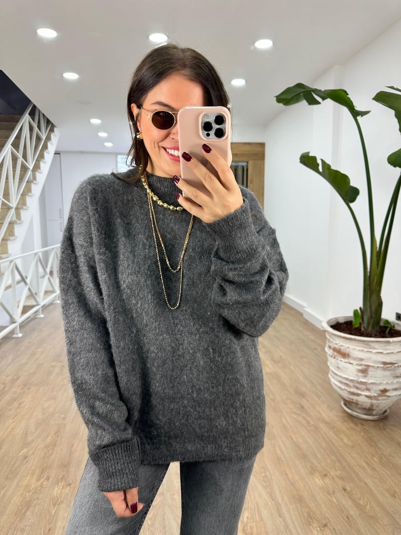 Orjinal Marka Tüylü Basic Kazak-Antrasit