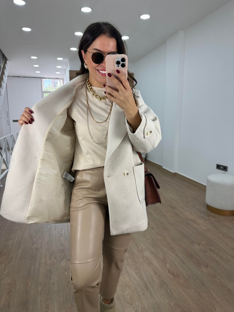 Oversize Kırçıllı Kaban-Taş