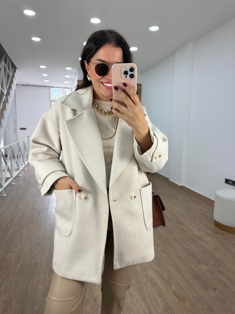 Oversize Kırçıllı Kaban-Taş