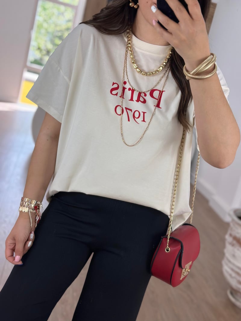 Paris Baskılı Tişört