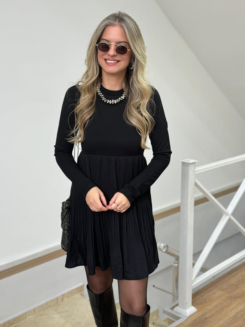 Piliseli Astarlı Elbise 