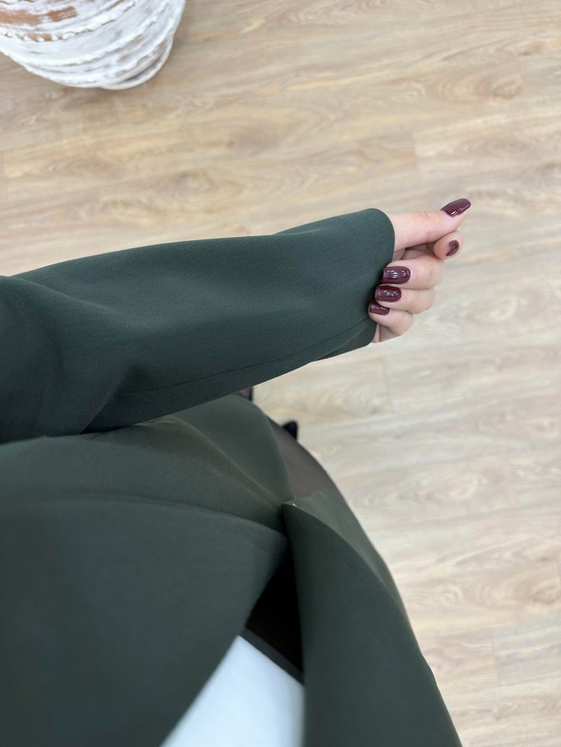 Premium Seri Tek Düğme Blazer Ceket-Haki