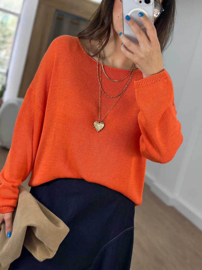 Salaş Merserize Triko - Turuncu