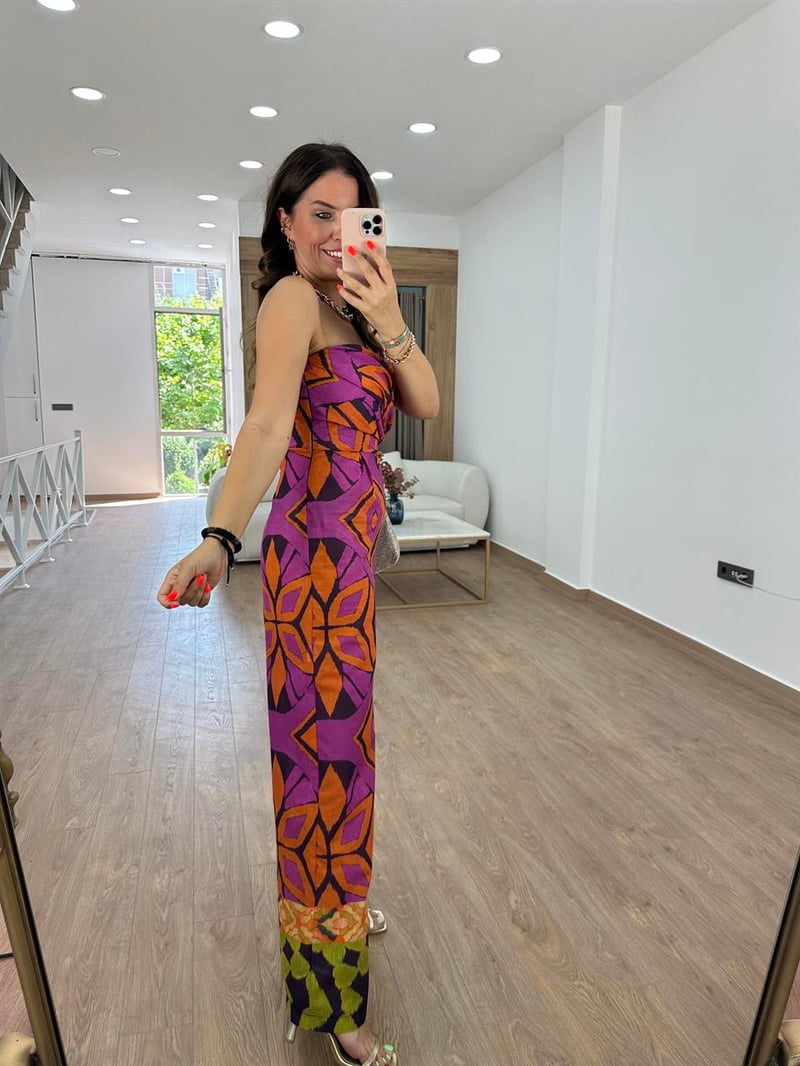Straplez Renkli Tulum