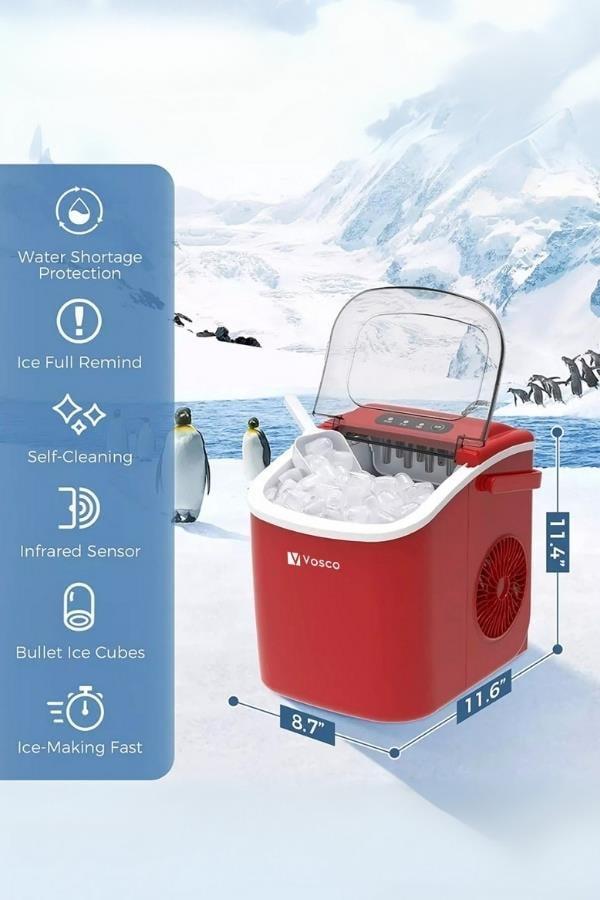  Vosco Ekonomik Set Üstü Buz Makinesi 12 Kg VHZB-12H