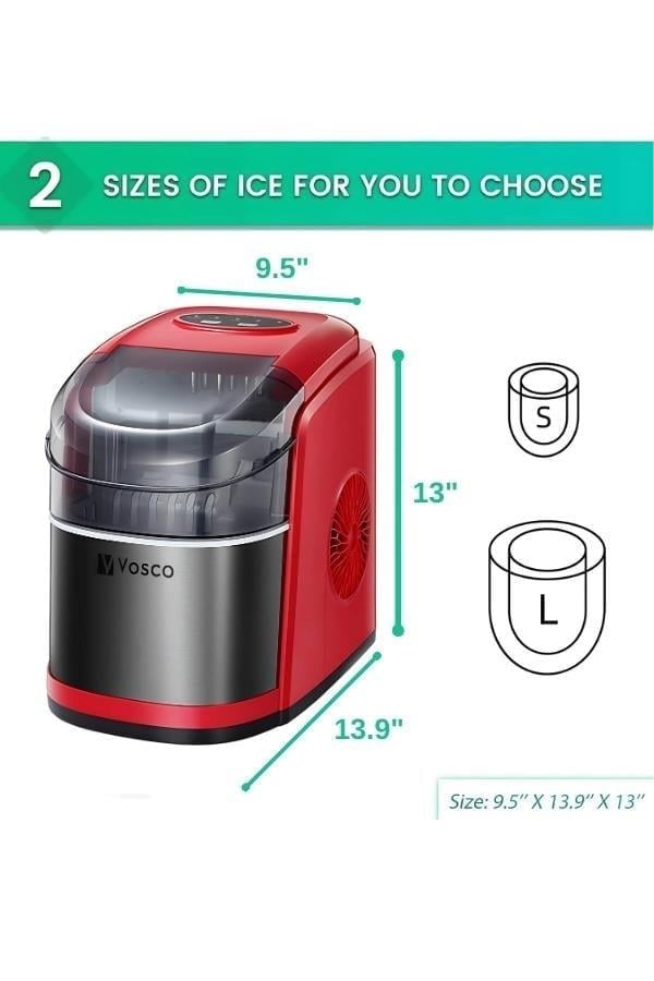  Vosco Pro Set Üstü Buz Makinesi 12 Kg VHZB-12C