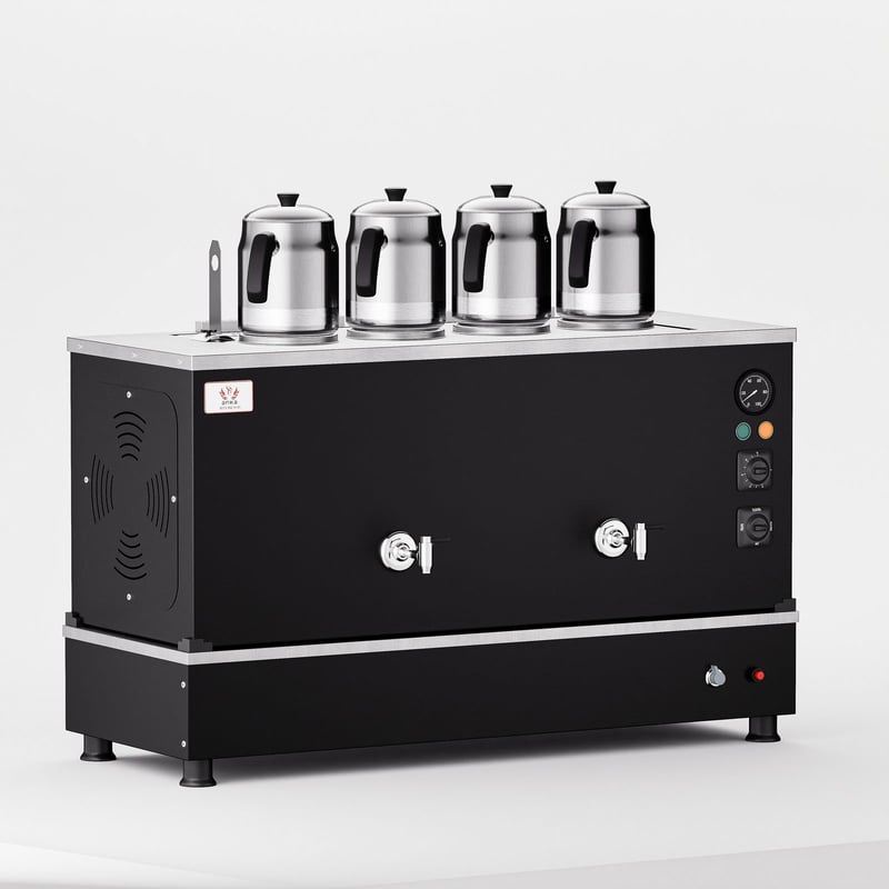 Anka Black Pro Compact Hibrit Çay Makinesi / Kompakt Tasarım, Profesyonel Kullanım, Çift Enerji Esnekliği (BPKO4)