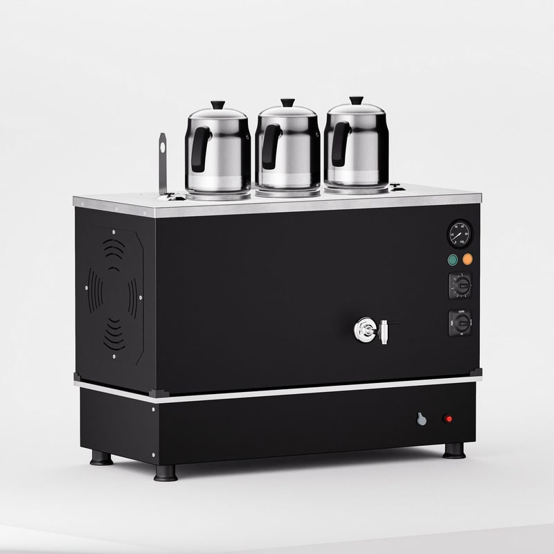 Anka Black Pro Compact Hibrit Çay Makinesi / Kompakt Tasarım, Profesyonel Kullanım, Çift Enerji Esnekliği (BPKO3)