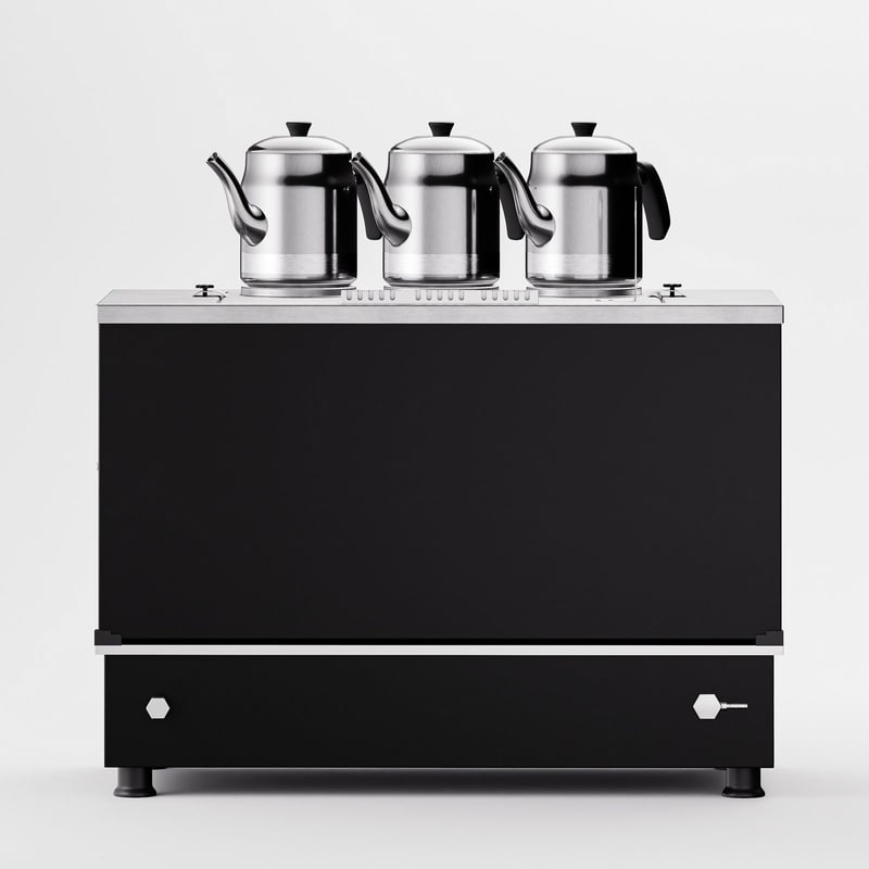 Anka Black Pro Compact Hibrit Çay Makinesi / Kompakt Tasarım, Profesyonel Kullanım, Çift Enerji Esnekliği (BPKO3)