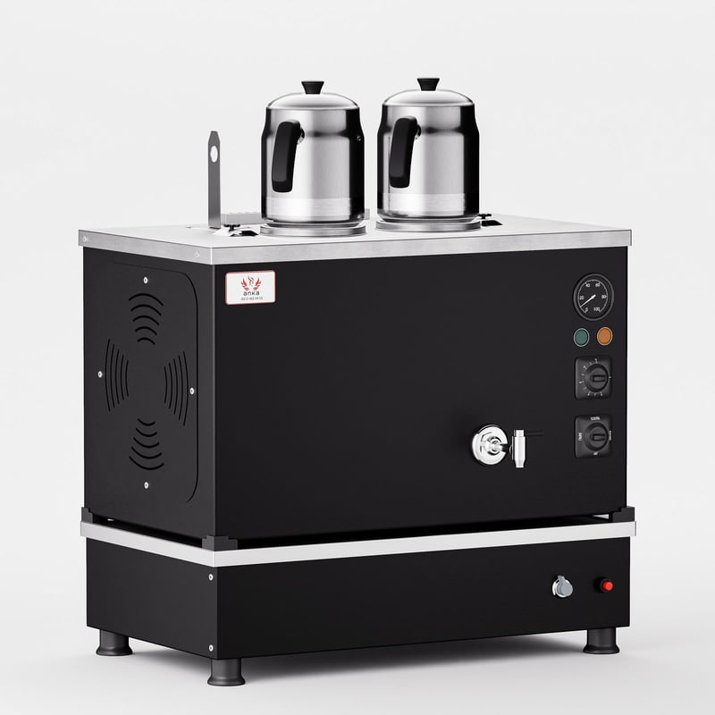 Anka Black Pro Compact Hibrit Çay Makinesi / Kompakt Tasarım, Profesyonel Kullanım, Çift Enerji Esnekliği (BPKO2)
