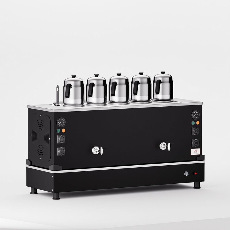 Anka Black Pro Compact Hibrit Çay Makinesi / Kompakt Tasarım, Profesyonel Kullanım, Çift Enerji Esnekliği (BPKO5)