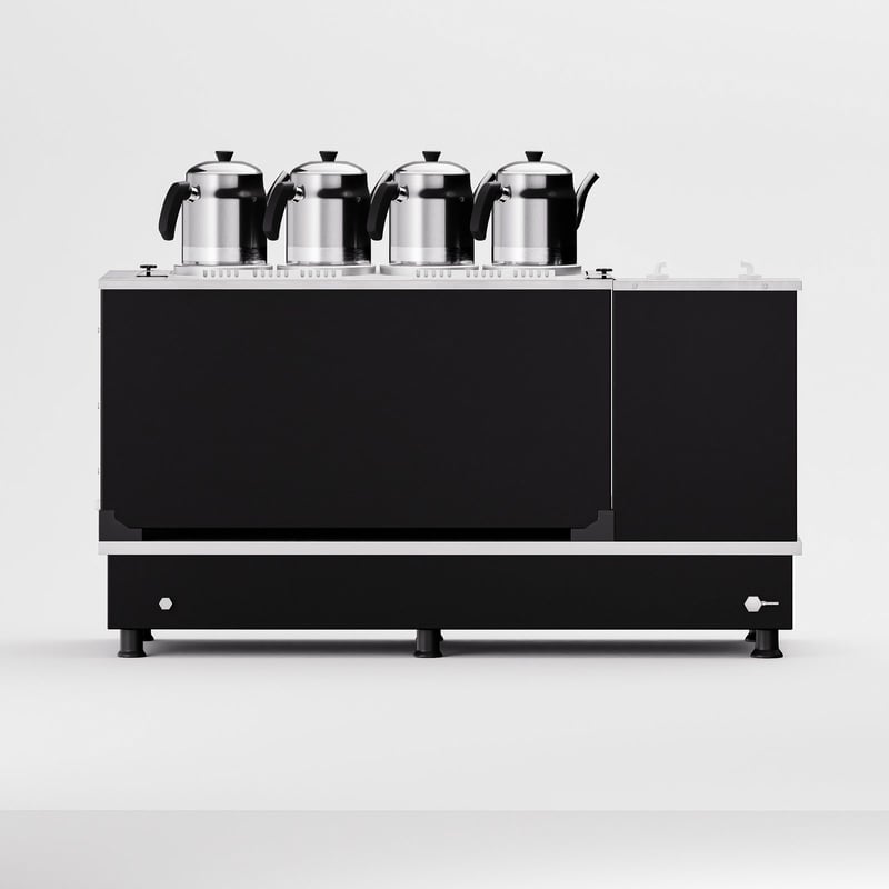 Anka Black Turbo Hibrit Çay Makinesi / Profesyonel Kullanım, Çift Enerji Esnekliği (STFO4)