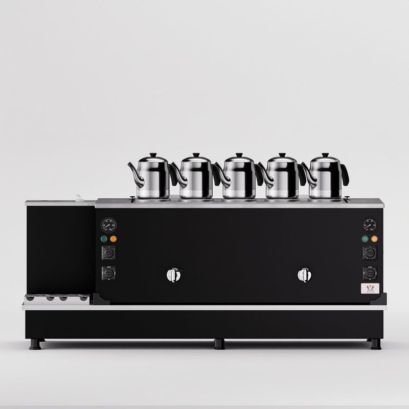 Anka Black Turbo Hibrit Çay Makinesi / Profesyonel Kullanım, Çift Enerji Esnekliği (STFO5)