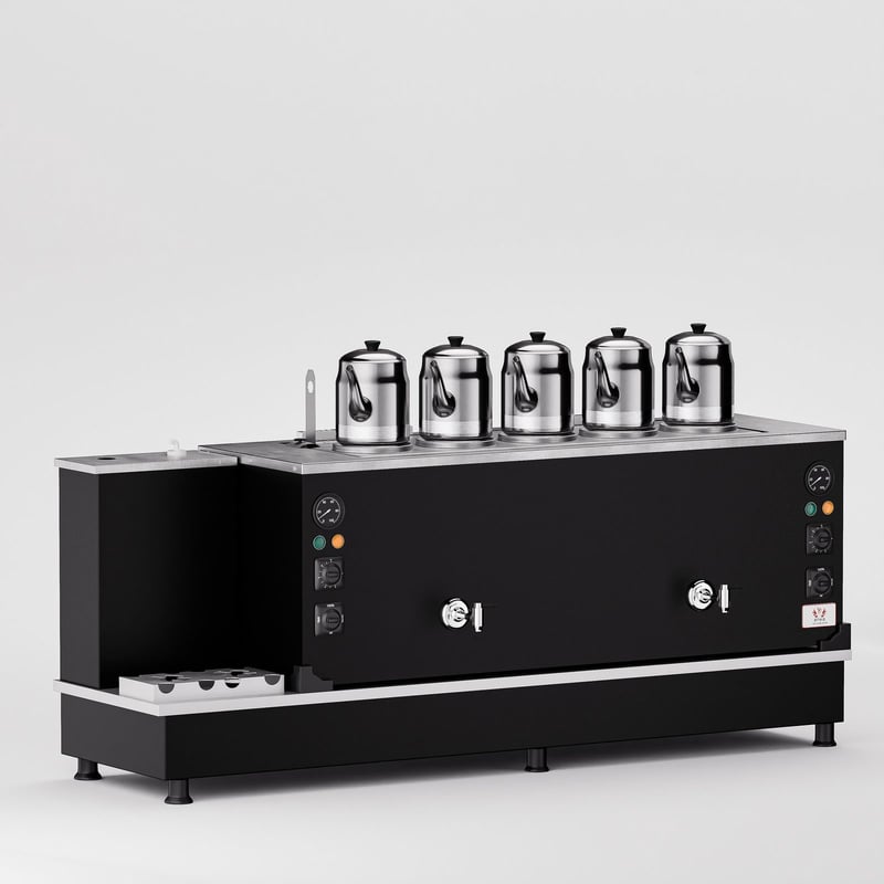 Anka Black Turbo Hibrit Çay Makinesi / Profesyonel Kullanım, Çift Enerji Esnekliği (STFO5)