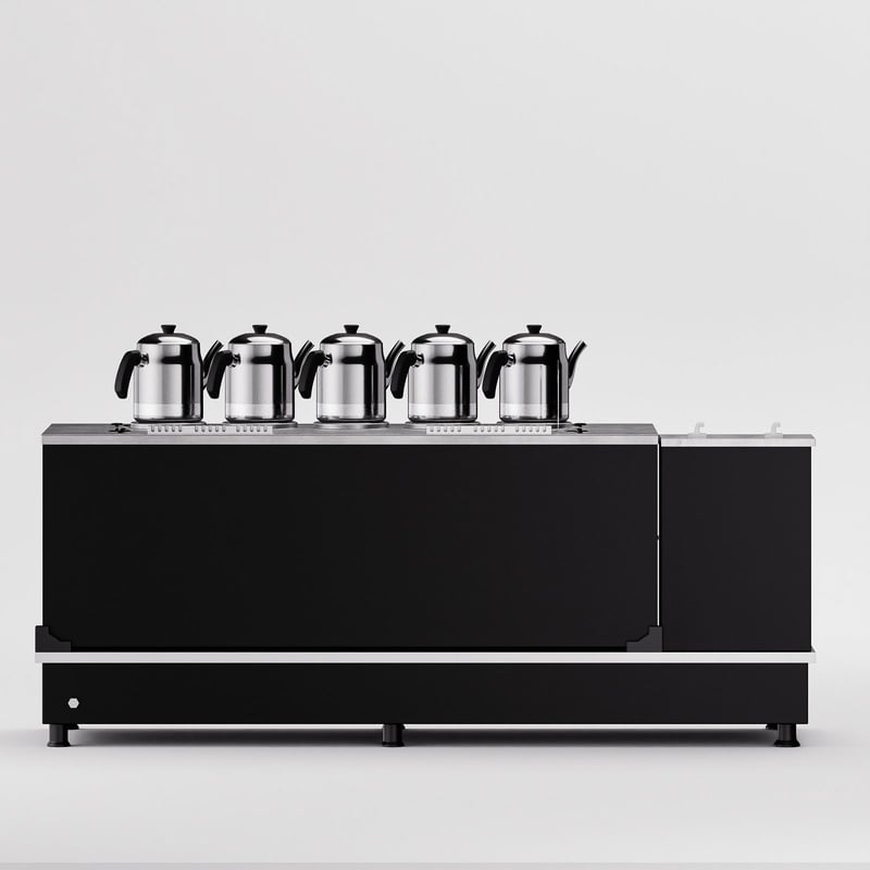 Anka Black Turbo Hibrit Çay Makinesi / Profesyonel Kullanım, Çift Enerji Esnekliği (STFO5)