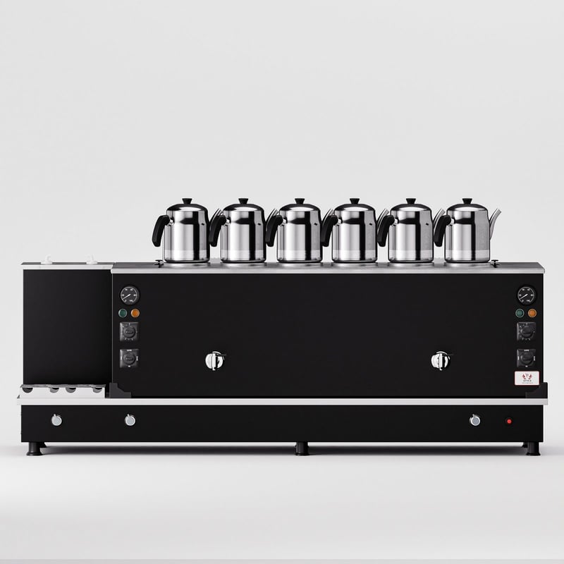 Anka Black Turbo Hibrit Çay Makinesi / Profesyonel Kullanım, Çift Enerji Esnekliği (STFO6)