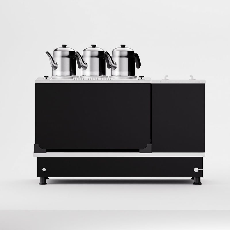 Anka Black Turbo Hibrit Çay Makinesi / Profesyonel Kullanım, Çift Enerji Esnekliği (STFO3)