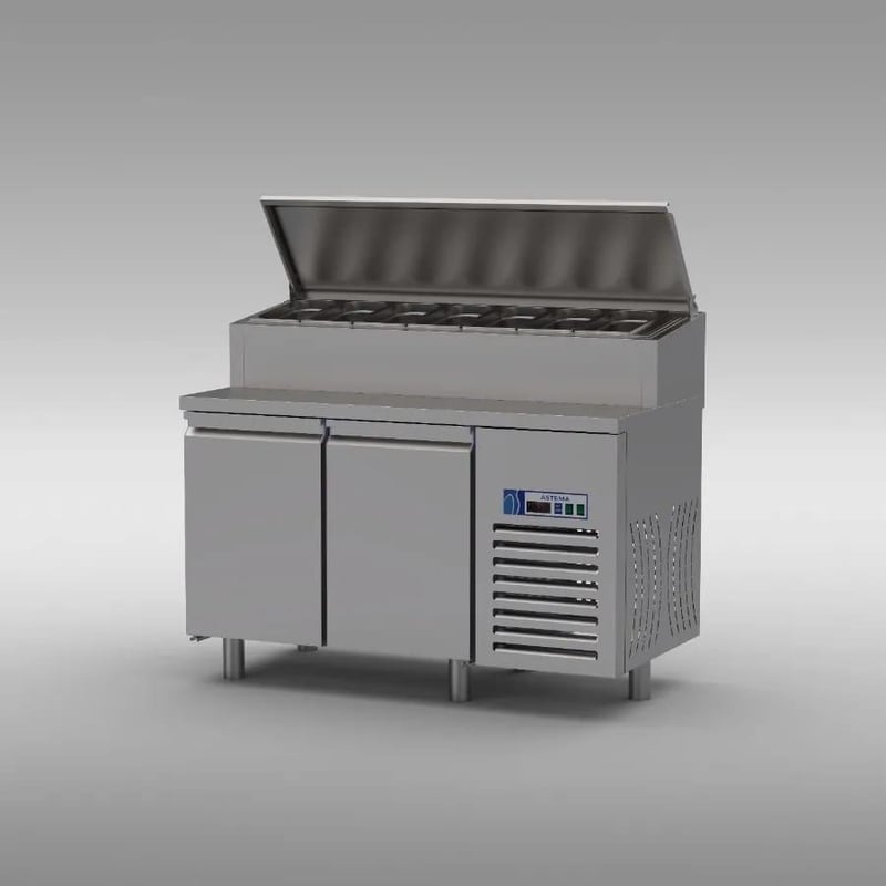 Astema Make Up Pizza Hazırlık Dolabı, Alçak Model, 137*70*85 cm