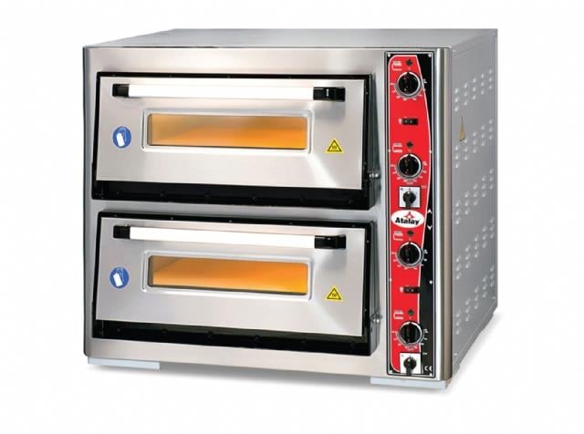 Atalay 62x62 Çift Katlı Elektrikli Pizza Fırını 89x72x43 cm, APF - 62/2
