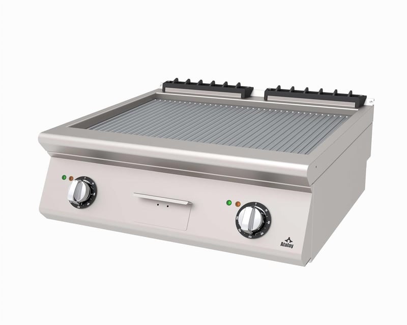 Atalay 80 cm Oluklu Elektrikli Pleyt Izgara 80x73x30, AEI - 873 / N