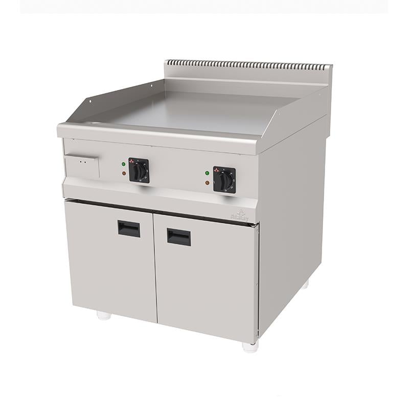 Atalay Düz 80 cm Elektrikli Krom Pleyt Izgara (Dolaplı) , 80 x 90 x 85, AEI - 890 / CR
