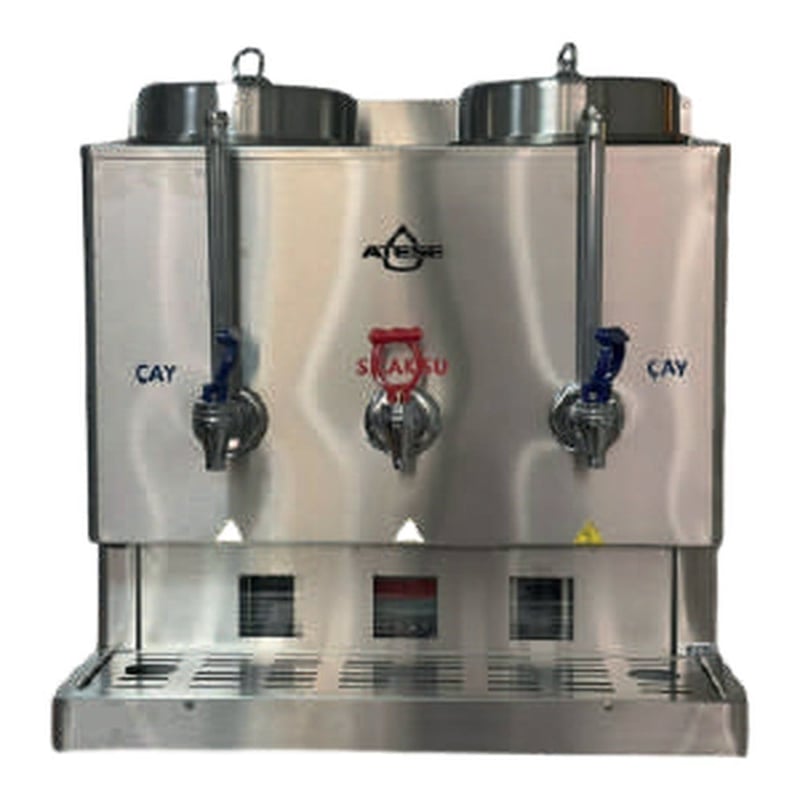 Ateşe Aspendos Smart Elektrikli Çay Kazanı, 5 + 5 L Dem Kapasiteli (ASE100)