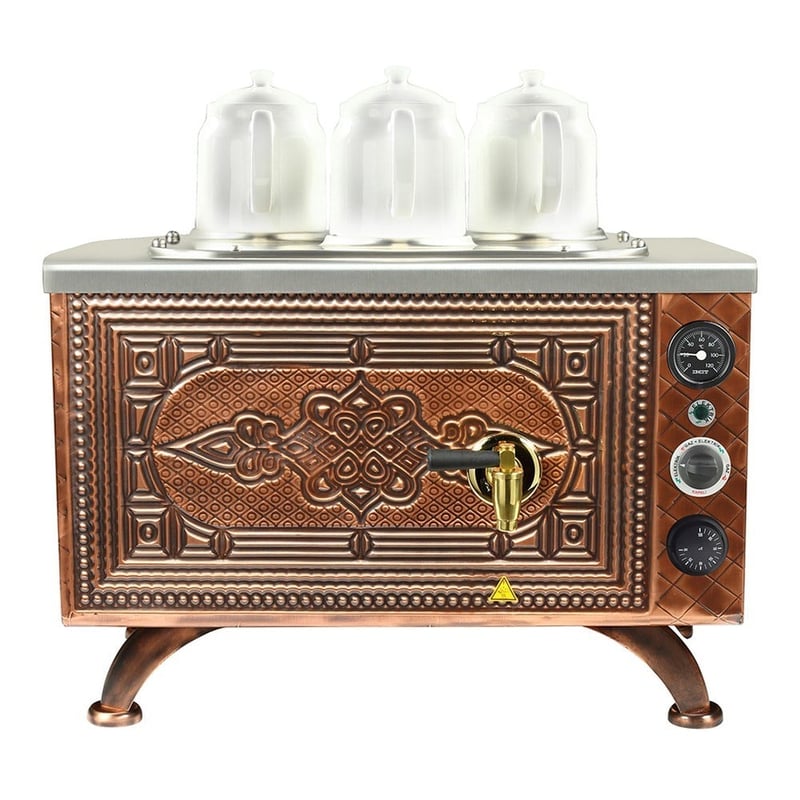 Ateşe Efes Analog Elektrikli Çay Kazanı, 3 Demlikli (EAE3)