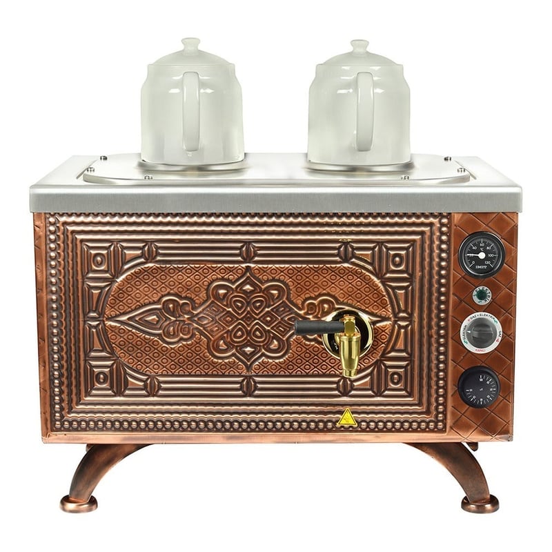Ateşe Efes Analog Elektrikli Çay Kazanı, 2 Demlikli (EAE2)