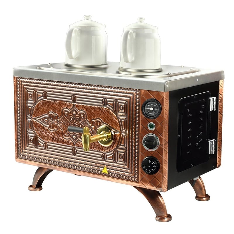 Ateşe Efes Analog Elektrikli Çay Kazanı, 2 Demlikli (EAE2)