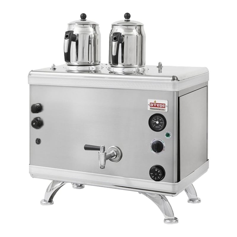 Ateşe Gold Compact Otomatik Gazlı ve Elektrikli Çay Kazanı, 3 Demlikli (GCSGE03 / GCIGE03 / GCAGE03)