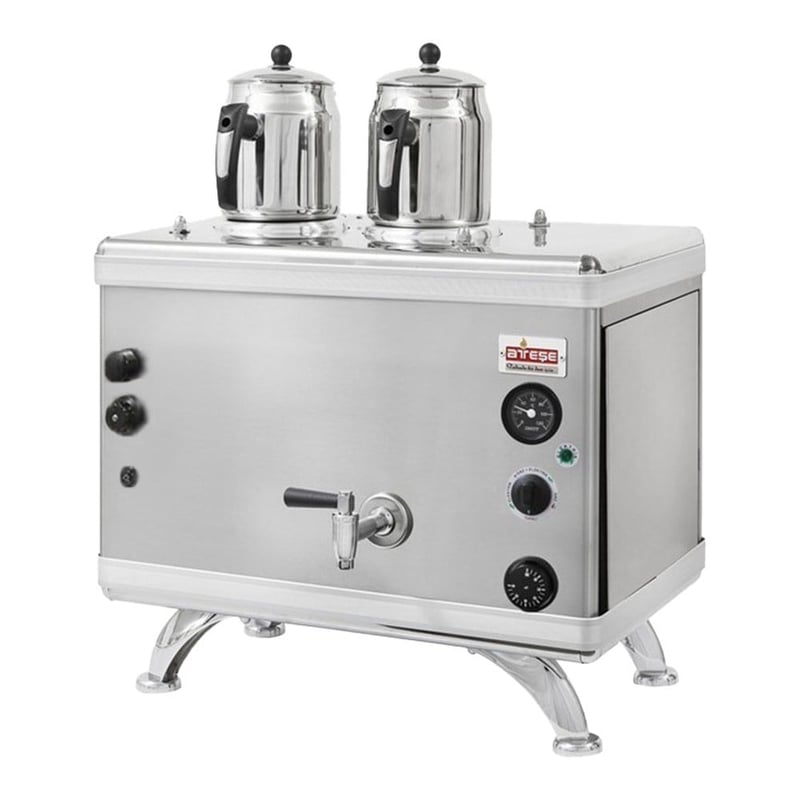 Ateşe Gold Compact Otomatik Gazlı ve Elektrikli Çay Kazanı, 2 Demlikli (GCSGE02 / GCIGE02 / GCAGE02)