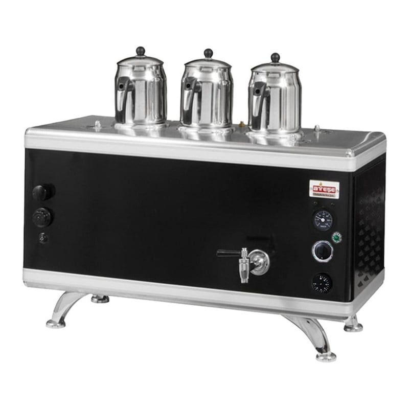 Ateşe Gold Compact Otomatik Gazlı ve Elektrikli Çay Kazanı, 4 Demlikli (GCSGE04 / GCIGE04 / GCAGE04)