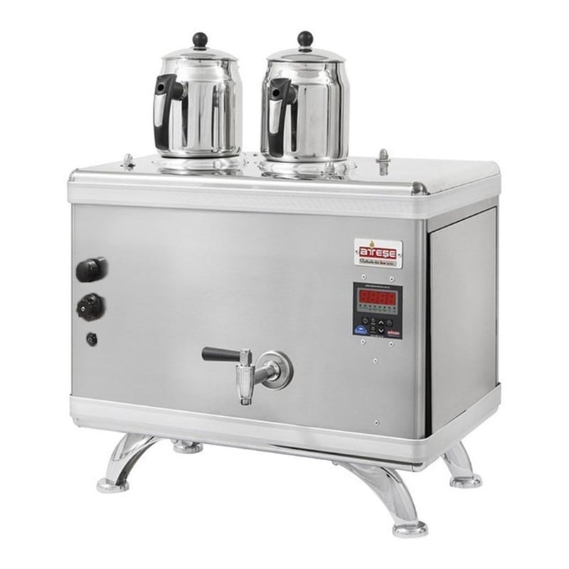 Ateşe Titanium Compact Akıllı Dijital Gazlı ve Elektrikli Çay Kazanı, 2 Demlikli (TCSGE02 / TCIGE02 / TCAGE02)