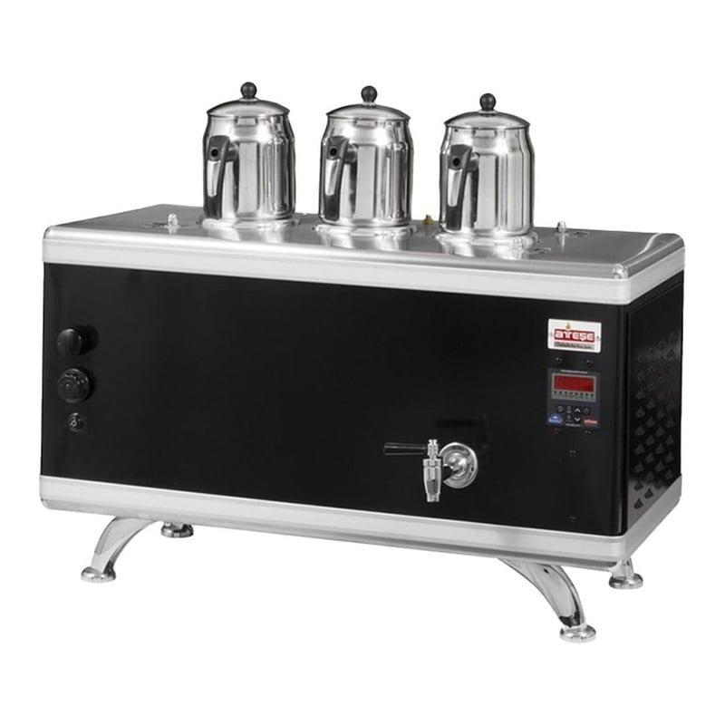 Ateşe Titanium Compact Akıllı Dijital Gazlı ve Elektrikli Çay Kazanı, 2 Demlikli (TCSGE02 / TCIGE02 / TCAGE02)