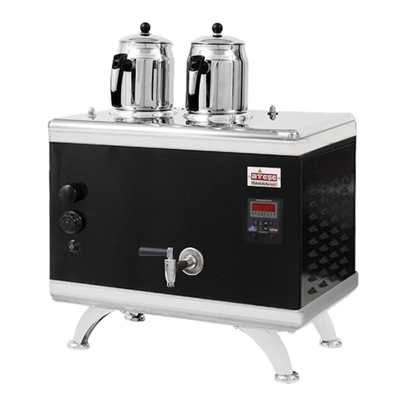 Ateşe Titanium Compact Akıllı Dijital Gazlı ve Elektrikli Çay Kazanı, 4 Demlikli (TCSGE04 / TCIGE04 / TCAGE04)