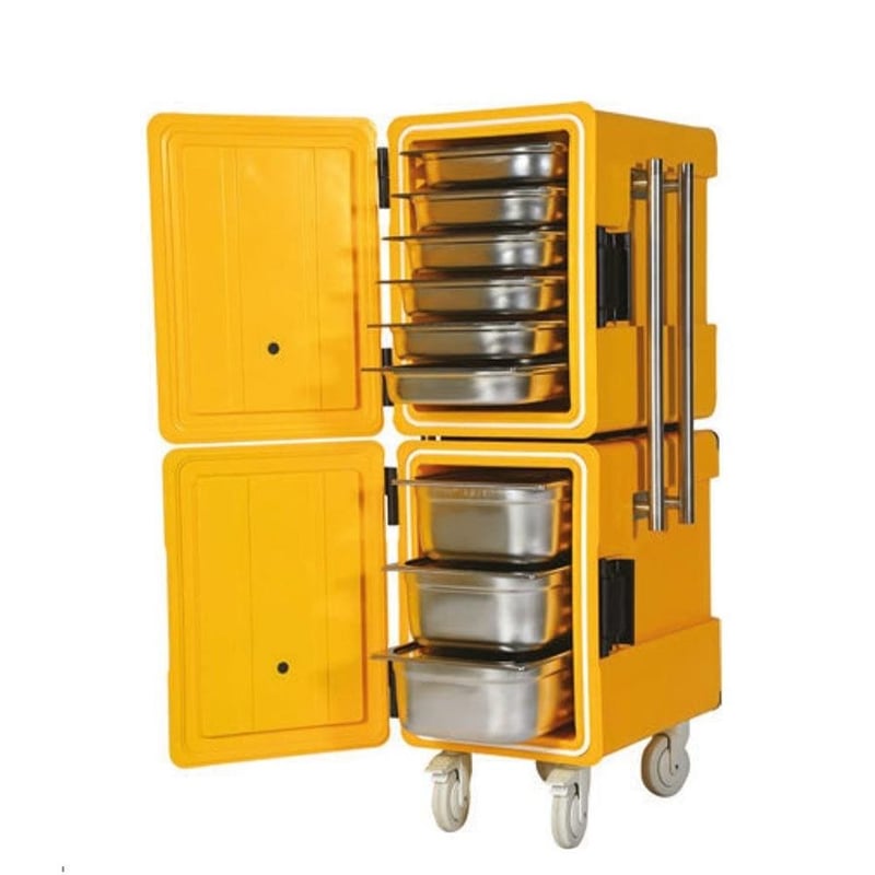 Avatherm 600 M Double Thermobox Yemek Taşıma Kutusu, Tekerlekli, 86x2 Lt, 52,5x63,5x140 cm