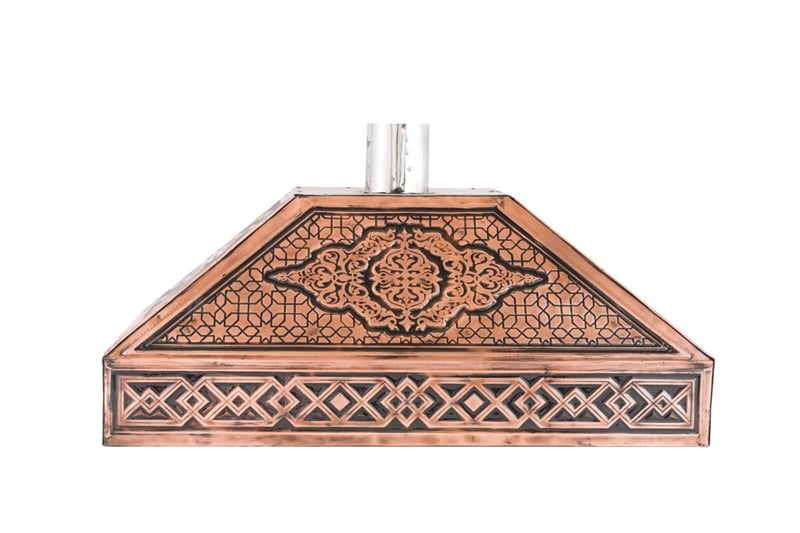 Bakır Çay Ocağı Davlumbazı 90*45 Orta Tip