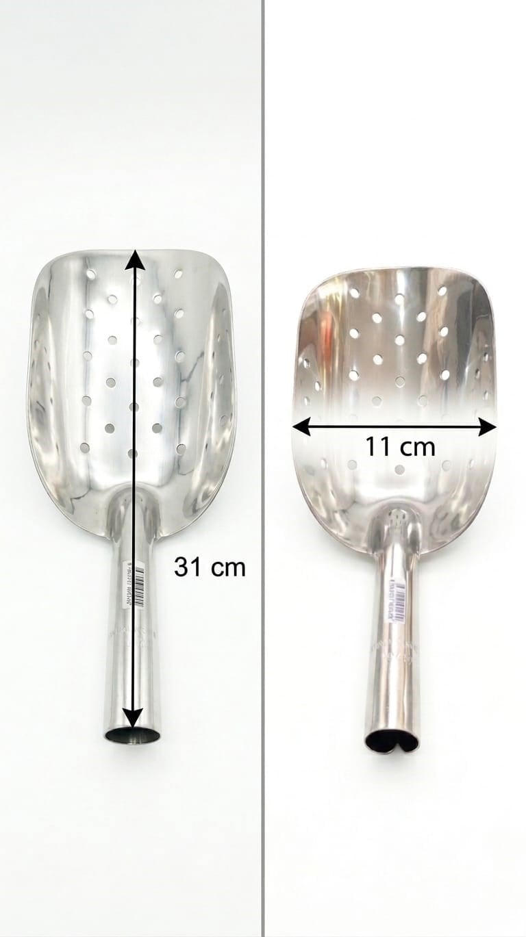 Boğaziçi Metal Paslanmaz Delikli Şaşula(Kürek) 3 cm