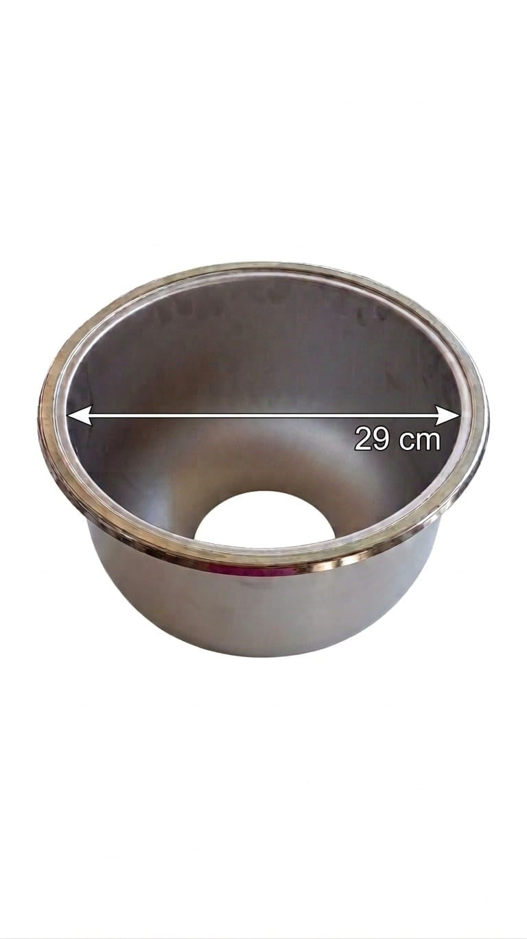 Çorba Benmari Kazanı Oval Tabanlı, 24*22 cm, 10 Lt.