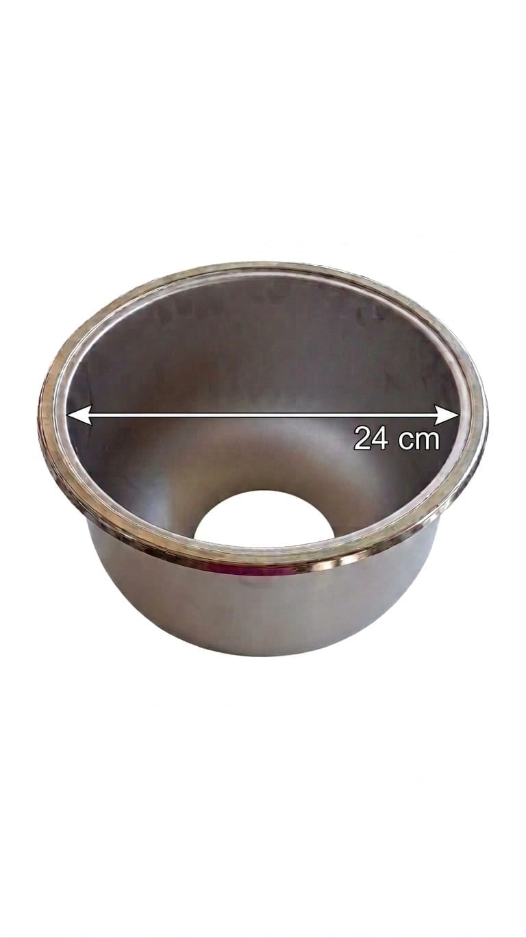 Çorba Benmari Kazanı Oval Tabanlı, 24*22 cm, 10 Lt.