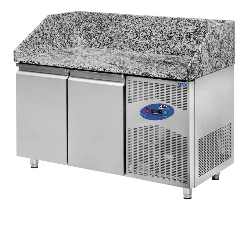 Csa 2 Kapılı Pizza Buzdolabı, 150*80*108 cm, 430 Krom