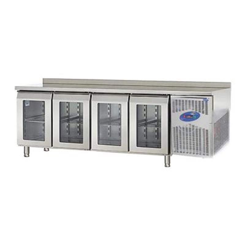 CSA CS-TEZ 4-700-C Tezgah Tipi Cam Kapılı Buzdolabı, 632 L, 4 Kapılı