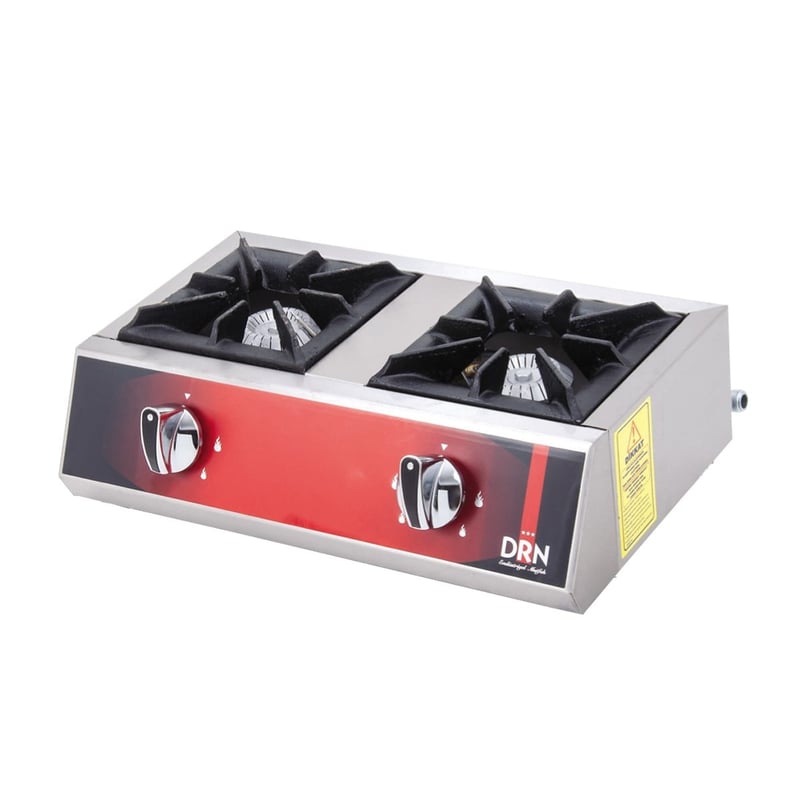 DRN 2'li Mini Ocak, Doğalgazlı/LPG'li, Set Üstü, 50×30×16 cm, DRNMO-2