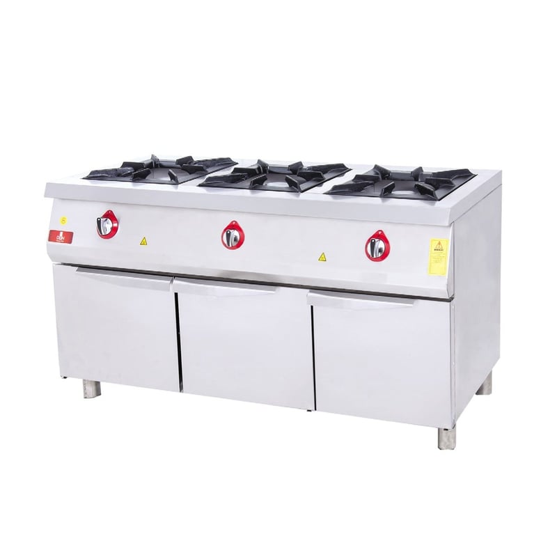 DRN 3'lü Dolaplı Ocak, Doğalgazlı/LPG'li, 150×64×85 cm, DRNDO-1560