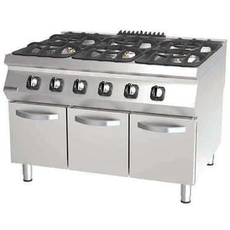 DRN 6 Gözlü Dolaplı Ocak, 120×90×85 cm, Doğalgazlı/LPG'li, DRNGO-1290
